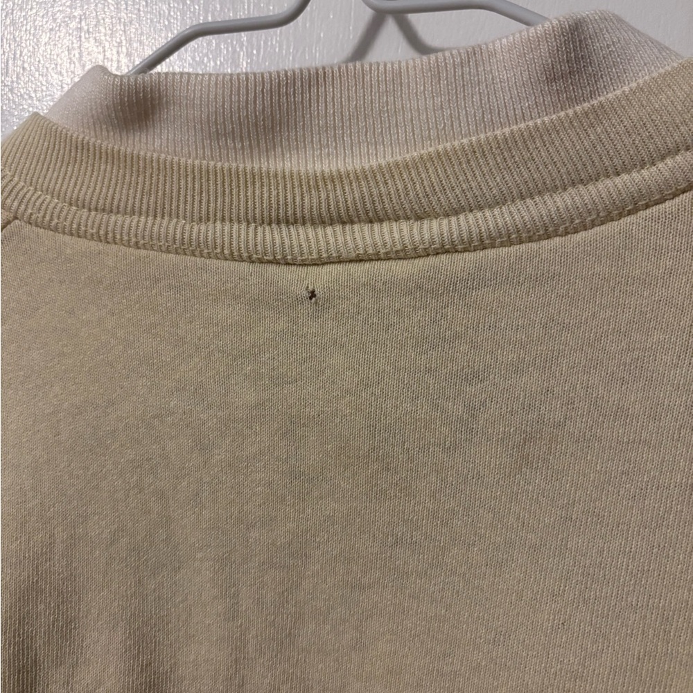 Grandmacore Cozy Chunky Top Stitch Cream Sweatshirt - Picture 8 of 8